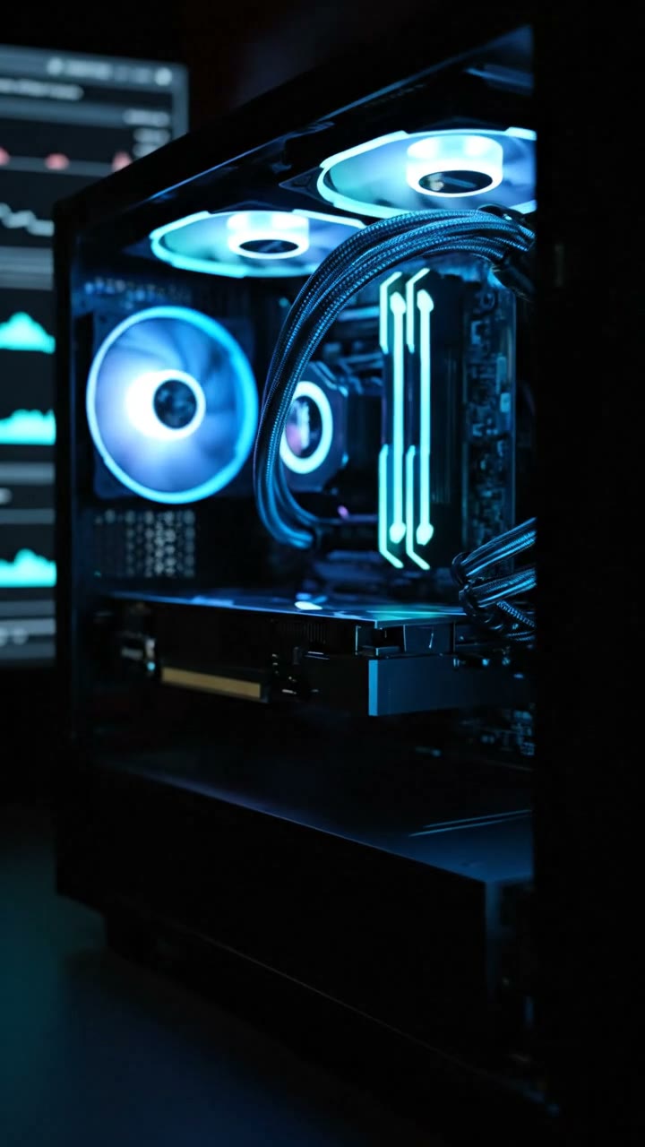 Custom PC under stress test on the Dr Tech Nerds bench